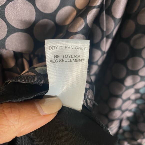 Y2k Babydoll Top Size 4 Silk Puff Sleeve Polka Dot Office Boho Chic Fairy Grunge - Picture 16 of 16